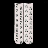 Chaussettes pour hommes mignons équipage imprimé pour hommes longs caricatures panda animal kawaii chaussettes hommes femmes japon japon coréen printemps automne fille fille eu33-44men's