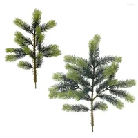 Decorative Flowers Wedding Supplies Christmas Ornament Home Decoration Plants Wall Artificial Bicolor Pine Branches Lifelike Needles