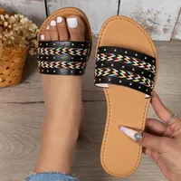 Slippers Flats Summer Women Shoes 2023 Sandals Fashion Dress Flip Flops Casual Bohemian Slingback Slides Mujer Zapatos