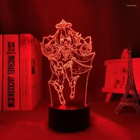 Night Lights Miflame 3D Led Light Genshin Impact Paimon NPC Lamp Game