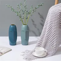 Vases Dry Flower Nordic Style Vase Living Room Tv Cabinet Home Decoration Arrangement Imitation Ceramic Hydroponic