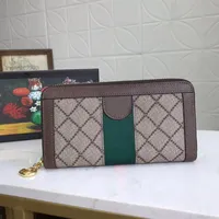 Single zipper WALLET the most stylish way to carry around money cards and coins men leather purse card holder long business wome278r