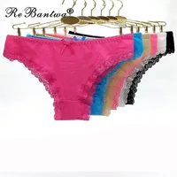 10 Pcs set Cotton Panties for Women Sexy Lace Transparent Briefs Female Underwear Lady New Lingerie Whole 12369