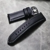 Handmade Thick Genuine Leather Watch band Bracelet 20 21 22 24 26mm classic high quality Men's Wristwatch Strap Watch belt Ac270T