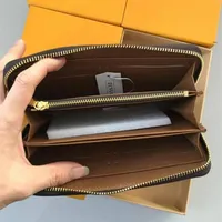 Fashion designer clutch Genuine leather wallet with box 60015 600172699