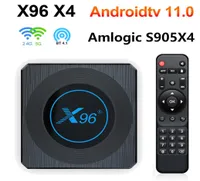 Android 11 TV BOX X96 X4 Amlogic S905X4 4G 64GB RGB Light TVBOX Support AV1 8K Dual Wifi BT41 32GB Set TopBox X96X41291256