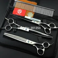 Pet Grooming Scissors Set 8 Inch Professional JP440C Dog Shears Hair Cutting Straight Curved Thinning Scissors LZS03782606
