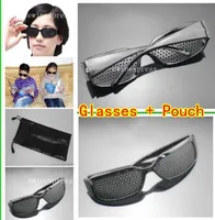 10pcs Gafas de agujero 10 piezas de gafas de sol negras bolsas de bolsas de visión de vista de visión de atención