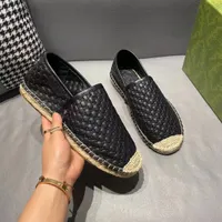 LuxurysカジュアルシューズEspadrilles Summer Designers Men Flat Beach Half Slippers Fashion Man Loafers Fisherman Canvas Shoes with Box 38-46