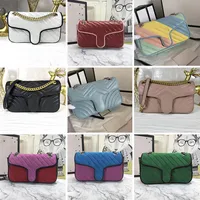 443497 Women Luxurys Designers Sewing thread shoulder Bags Fashion Leather Handbag Woman Buckle Chain Crossbody Bag denim Storage 296T