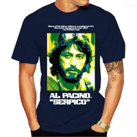 Men's Tirts Serpico Al Pacino Poster 1973 Todos OS Tamanhos S A 4XL Preto Masculina Roupas de Marca 2023 T-Shirt