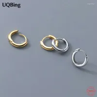 Hoop Earrings 925 Sterling Silver Simple Circle Round Glossy For Women Wedding Party Jewelry Gift
