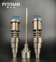 Domeless GR2 Titanium Nails Ceramic Enail Coils Hookahs 16mm 20mm Dnail Enail Heater Coil Carb Cap Kits For Both Female Male Glass7924437