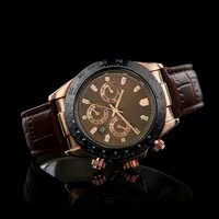 luxury men brand watches leather strap quartz watches men women fashion sports wristwatches male clock auto date just for men wome266L