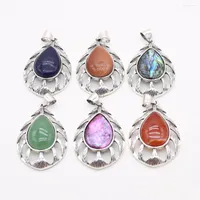 Charms 2023 Natural Stone Rough Mineral Gemstone Pendant Ladies Vintage Elegant Jewelry DIY Making Necklace Accessories Exquisite Gifts