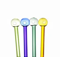 4 inches colourful water pipe thick pyrex glass oil burner pipes Tube Glasses Pipes1516668