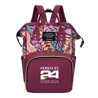Herbalife Nutrition Fashion Simplicity Travel Sport Hiking Bag Multi Functional Large Capacity Canvas Backpack Printed version215F