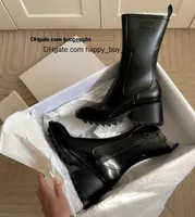 Boot Platform Women Betty Boot pvc Rain Boots Mallo abkle Welly Jamie High Heels Beeled Designer Knee-High Black Waterproof Rainshoes