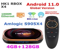 Android TV BOX Android11 Amlogic S905X4 Quad Core 4G 128G HK1 RBOX X4 Smart TVBOX 5G Dual WIFI 1000M LAN 8K Video Media Player9346469