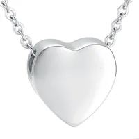 IJD9952 Polishing Heart For Ashes Engrave Ash Keepsake Necklace Family Pet Jewelry Urn Necklace Special Offer280g