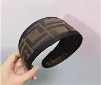 Designer Letters Printing Headbands for Women Retro Wide Edge Cloth Hair Hoop Outdoor Sports Turban Headwrap Accessories2123719