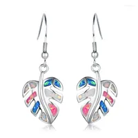 Dangle Earrings Creative Bohemian Hollow Monstera Leaf For Women Multicolor Leaves Opal Resin Drop Earring Jewelry Accessories