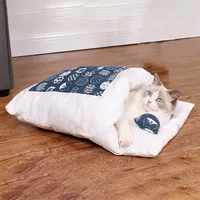 Cat Beds Pet House Sleeping Bag Dog Bed Blanket Winter Warm Soft Mat Breathable Cat's Puppy Kennel Nest Sleep Supplies