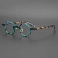 Designer Men's and Women's Beach Couple Sunglasses 20% Off Japanese square round personalized plate myopia handmade art glasses frame for men women