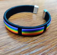 Men Pride Fashion Rainbow Choker Bracelet LGBT Women Gay Lesbian Gift Woven Ribbon Collar Punk Accessories2106920