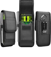 Card Holder Nylon Belt Clip Universal Cell Phone Cases Leather Pouch For Iphone Samsung Moto LG Waist Pack Bag Flip Holster Moblie8291914