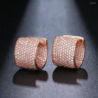 Hoop Earrings GMGYQ Fashion Personality Minority Double-sided Microencrusted Zircon For Elegant Women Pravite Party Jewelry