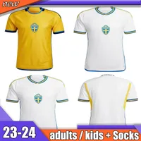 22 23 Sweden KALLSTROM soccer Jerseys 2022 2023 IBRAHIMOVIC LARSSON Home Away Football Shirt National Team TOIVONEN EKDAL BERG Uniforms Men