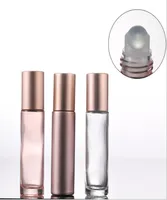 Utilisation d'huile essentielle 10 ml Rose Roll On Glass Roller Bottles avec Crystal Gemstone Roller Ball et Rose Gold Cap6756087