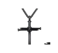 Pendant Necklaces Mens Jewelry Stainless Steel Nail And Rope Cross Pendant Necklace Drop Delivery Necklaces Pendants Dhjat5434620