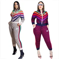 2023 Women Brand Tracksuits Casual 2 Piece Set Long Sleeve Jacket Pants Spring Fall Jogging Suit Zipper Outfits Fashion Sportswear DHL 9029