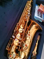 Nouveau saxophone alto Mark VI professionnel alto sax e plat électroph or saxofone instruments de musique inscription sculptée gratuitement