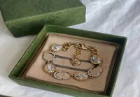 Vintage Tiger Chain Bracelets INS Fashion Letters Bangles Classy Diamond Shinning Bracelet Luxury Link Chains Bangle8699336