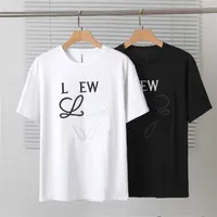 80% OFF factory outlet online Korean Embroidery Summer Fragrant Style Men's and Women's Fashion ins Short Sleeve Backed Couple Dress Round Neck T-shirt Top Breathable
