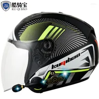 Motorcycle Helmets KUQIBAO Helmet Male And Female Electric Vehicle Half US DOT 3C Dual Certification With Bluetooth