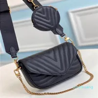 Designer- Women Bag Fashion Chain Combination Round Coin Purse Mini Leather Wallet Crossbody bags2120