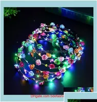 Other Fashion Accessories Other Aessoriesflashing Led Hairbands Strings Glow Flower Crown Headbands Light Party Rave Floral Hair G9659529