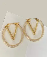 Fashion large gold Hoop Huggie earrings for women party wedding lovers gift jewelry engagement NRJ1942721