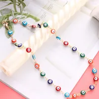 Choker Women's Banquet Necklace Summer Bohemian Color Fashion Simple Personality Vintage Candy Clavicle Chain