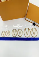 designer jewelry hoop earrings brand jewelry luxury earings for women men fashion letter hoop woman high quality multi size silver7463784