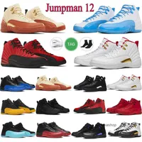 2023 Designer Jumpman 12s Basketball Shoes 12 Mens Utility Reverse Flu Game Shoe Dark Nylon Cherry Suitable Trainers Sports Walking Sneakers Size 40-4 jorden JORDON