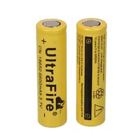 Top Quality UltraFire 18650 Lithium Batteries 9800mAh 3.7V Rechargeable Battery Yellow Li-ion Bateria Suitable for Electronic LED light Heanlamp Flashlight Car Toy