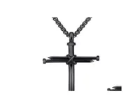 Pendant Necklaces Mens Jewelry Stainless Steel Nail And Rope Cross Pendant Necklace Drop Delivery Necklaces Pendants Dhjat6035609
