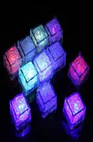 LED Gadget Aoto Colors Mini Romantisch Luminous Artificial Ice Cube Flash Light Wedding Christmas Party Decoration2510145