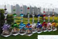Tuindecoraties 9 stks Chakra Sun Catchers 30mm Clear Crystal Ball Prism Rainbow Octagon kralen ornamenten hangende zonnecatcher Penda8602271
