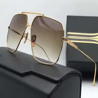 Vintage Gold Pilot Square Sunglasses Gold Brown Shaded occhiali da sole men Sunglasses Glasses new with box229f